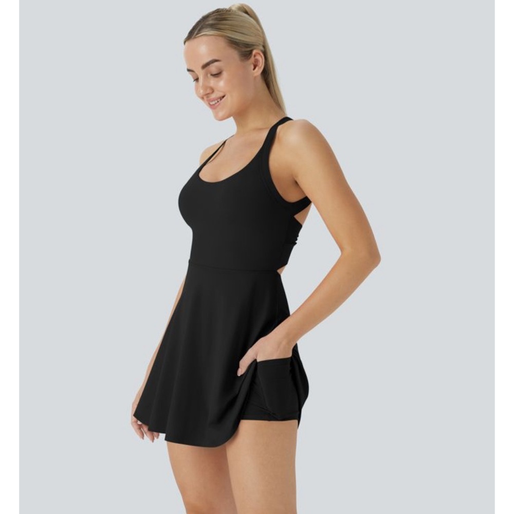 HALARA Backless Twisted Active Dress